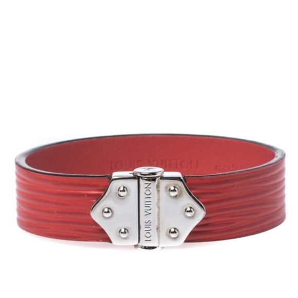 Louis Vuitton Red Leather Bracelet - Picture 3 of 8